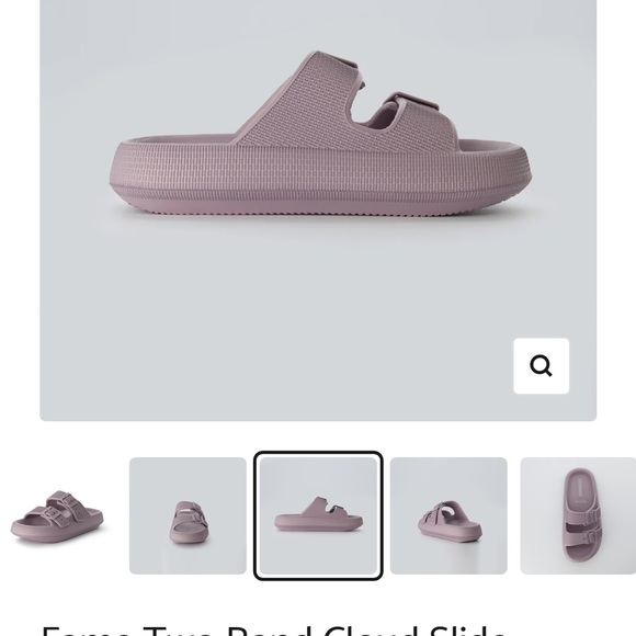 Cushinaire Lilac adjustable strap NWOT Fame Two Band Cloud Slide Neutrals - Picture 4 of 8